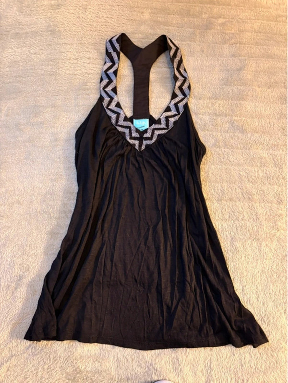Black and White Y2K 2000’s Halter Style Tank Top